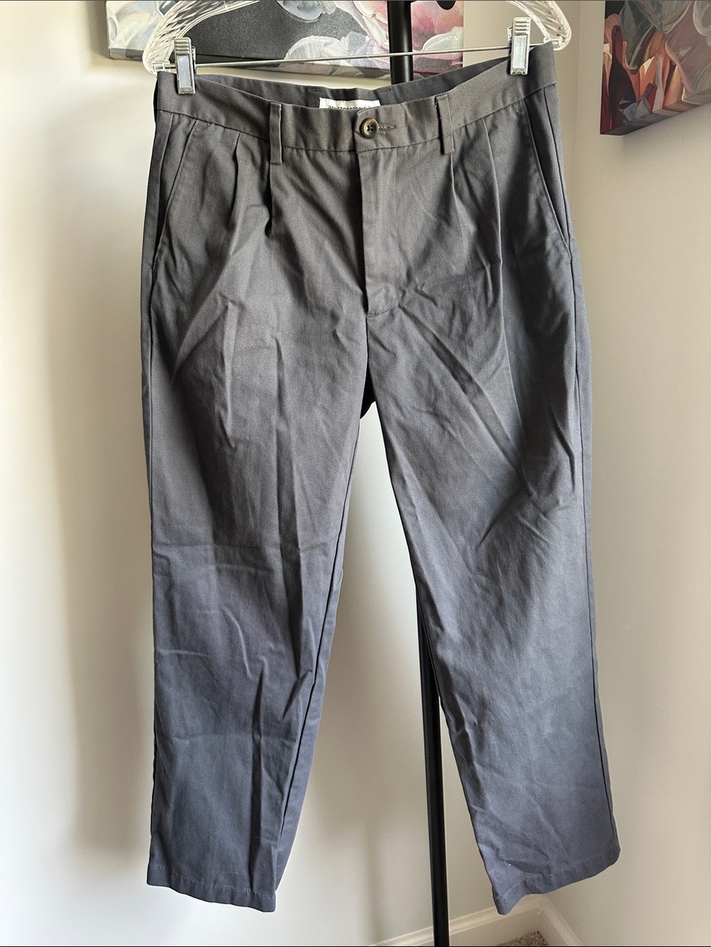 Amazon Essentials Charcoal Gray Pants - Straight Leg